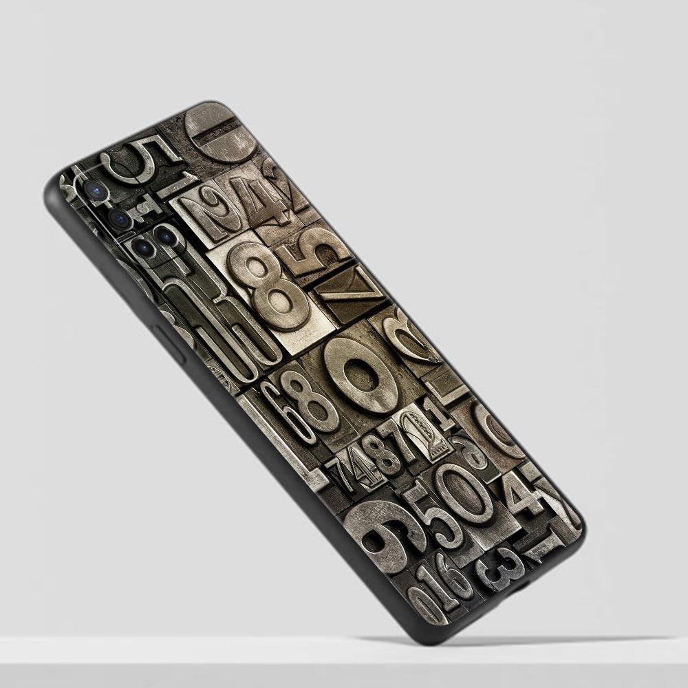 Phone Case For Oneplus 13R 13 12 10T 11 R10 Nord N100 N200 N10 9 9R CE 2 3 Z Pro Lite 5G Soft TPU Cover Number Pattern Funda Bag