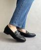 [Jumpable Pumps] Square Toe Loafers with Bit Motifs / R-3210