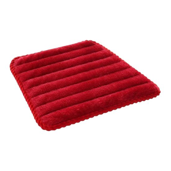 Seat Cushion Trapezoidal Shape Adjustable Straps Plush Material Chair Pad Dining Office Car Seat Cover Home Accessory