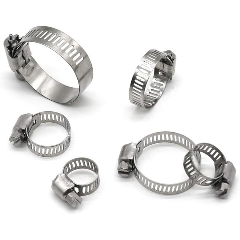 Stainless Steel Hose Clamp Set, Rustproof, American Style, 20pcs Bagged