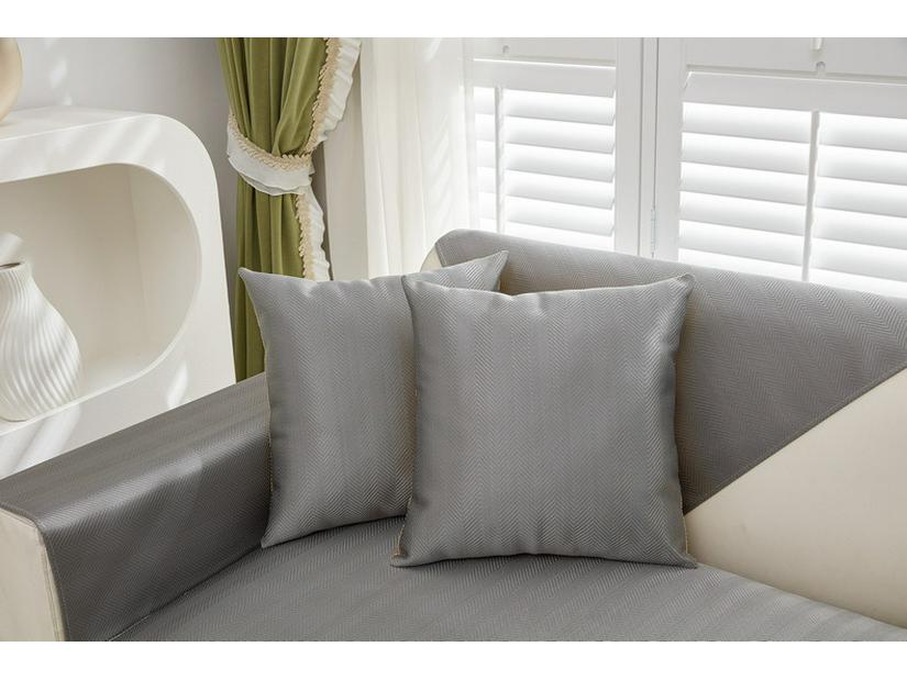 Pure Herringbone Ice Silk Non-Slip Sofa Cushion - Modern Simple Green Design for Summer Cool Comfort