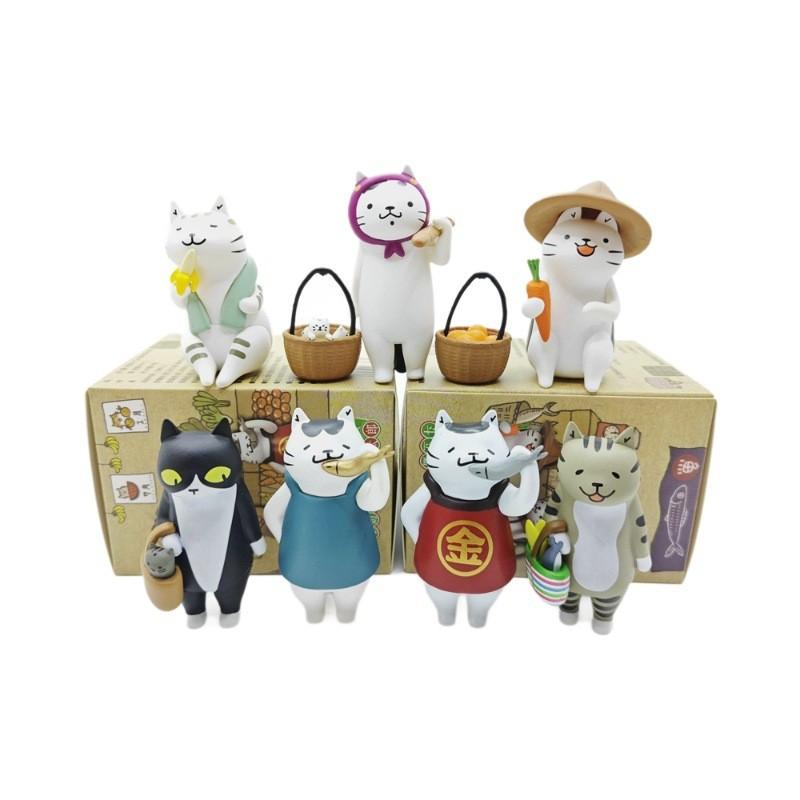 Adorable Pvc Collectible Blind Box Figurine Of Miss Cat Toy Model Display Piece