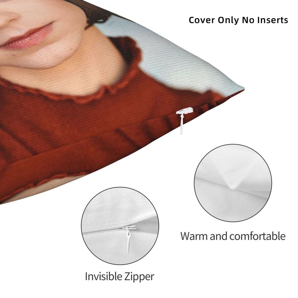 Emma Myers Actress Pillowcase Polyester Linen Velvet Creative Zip Decorative Room Cushion Case Wholesale