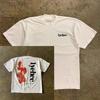 100 Pure Cotton Printed American Street Retro Lettering Mens and Womens Loose Design Shortsleeved Tshirt
