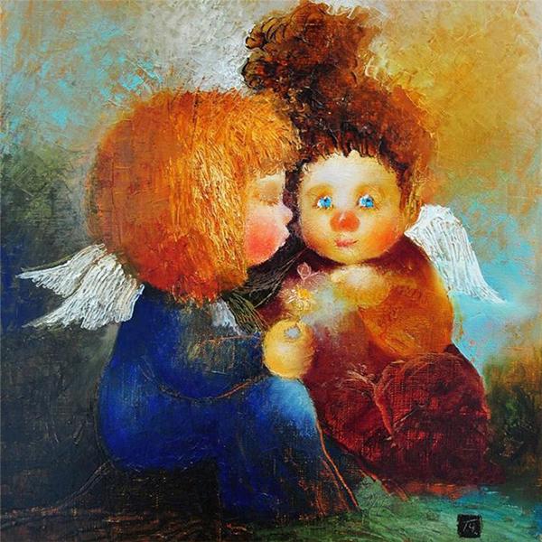 DIY 5D Full Drill Diamantmålning Ängelkonst Broderi Korsstygn Mosaik Heminredning Present