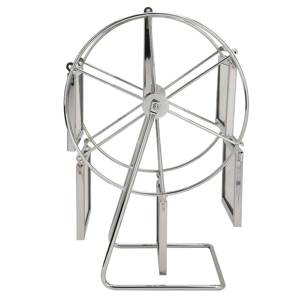 Metal Rotating Wheel Picture Photo Frame Wedding Photography Studio Decor for 5x3.5in Photo