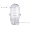 Two-Color Transparent Flower Pot with Lid - Durable, Breathable, Moisture-Retaining Seedling Cup for Heat Preservation