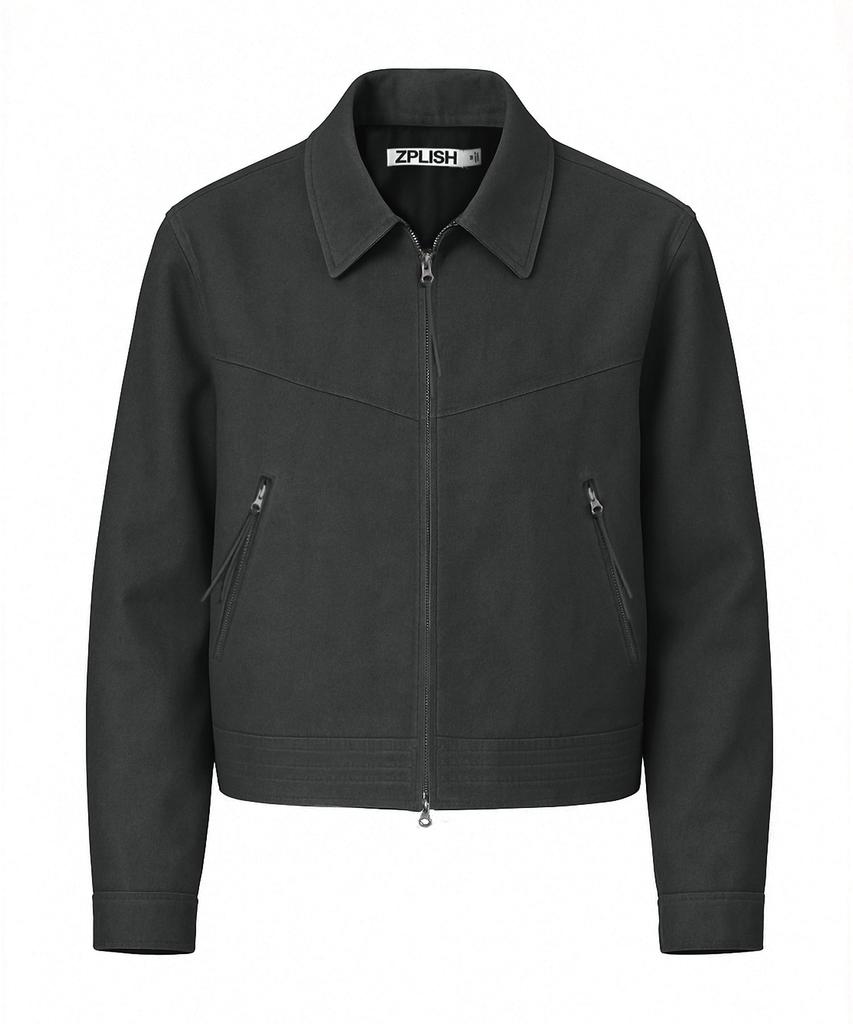 Zplish Dyed Trucker Jacket Black