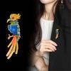 Multipurpose Fun Sophisticated Parrot Brooch Elegant Designs Portable Fashion Accessory for Performers Daily Outfit