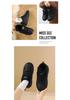 All-Black Women's Cushioned Walking Shoes: Non-Slip, Warm, and Cozy for Fall/Winter.