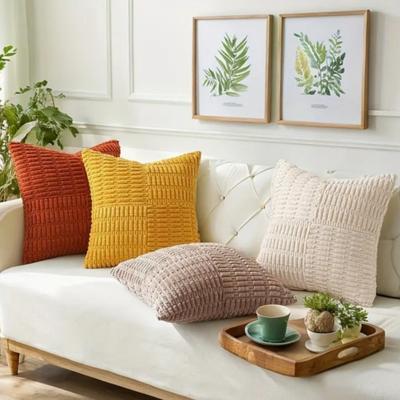 Solid Color Corduroy Pillow Cover Textured Lumbar Pillow Cover Throw Pillow Covers  Home Decor