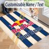 Tapis imprimé avec texte personnalisé Red Bull Racing Tapis de sol antidérapant pour la décoration de la maison