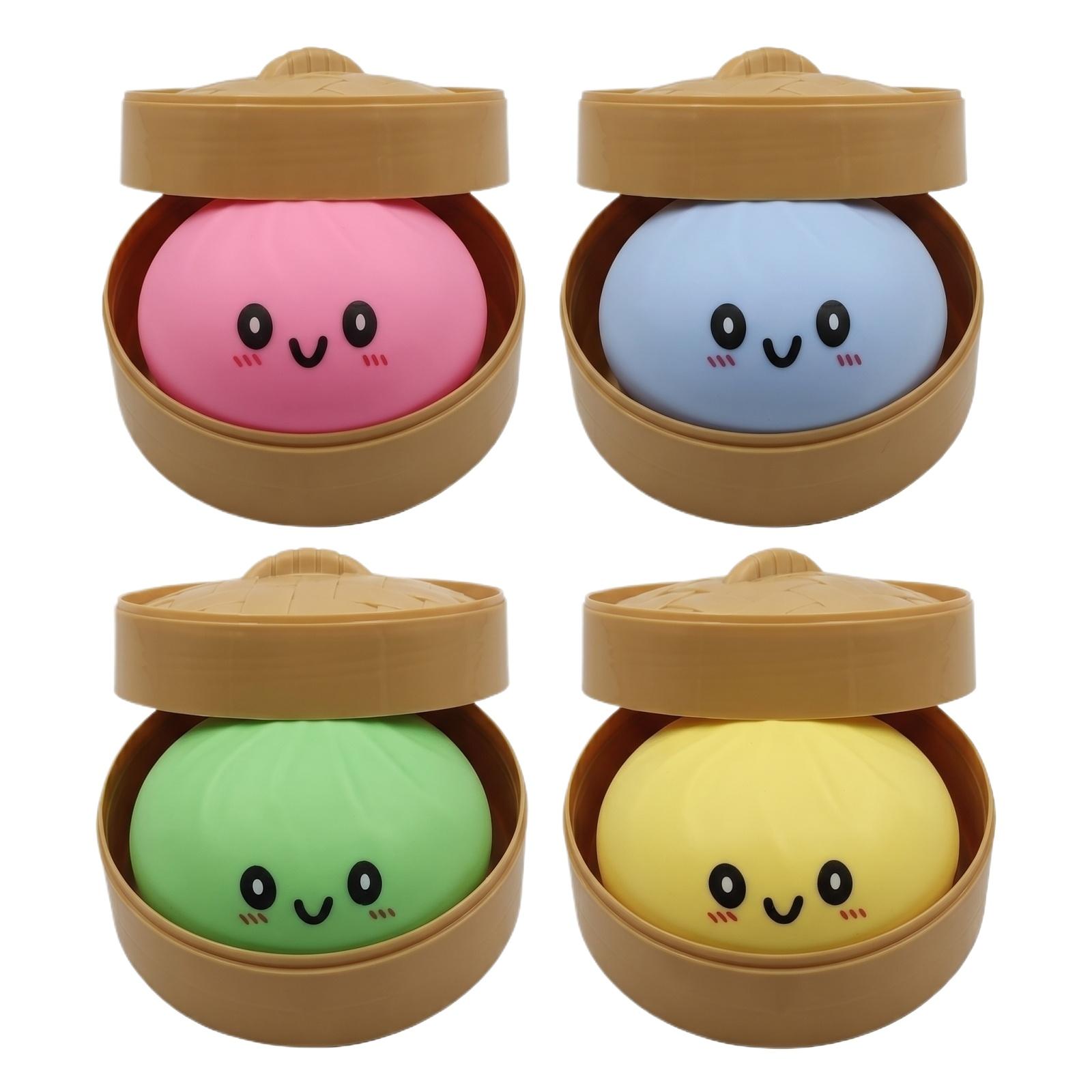 

Realistic Steamed Bun, A Toy With A Steamer, A Slow- Dough Ball Designed For Stress Relief (Random Color ) One Size