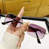 Square Frame Ocean Sheet Sunglasses Fashion Trend Full Frame Sunglasses Simple Metal Frame Wear 985