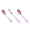 Set di Stoviglie Forchette da Tavola Cucchiaino da Caffè Stoviglie Posate Decorative Senza Bave Liscio Durevole Lavabile