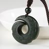 Naturalny Hetian wisiorek z jadeitem naszyjnik biżuteria z jadeitu dla mężczyzn prezenty buddyjskie szczęście rzeźbione moda urok kobiety Amulet