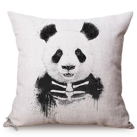 Pandas Wearing Hats Special Decorative Cushion Cover Funny Boxer Clown Cute Panda Nursery Art Room Decoration Chair Pillowcases