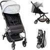 Carrinho de bebé compacto - YUKO - 0 a 36 meses (máx. 15 kg) - Alça de transporte - 4 rodas - Preto