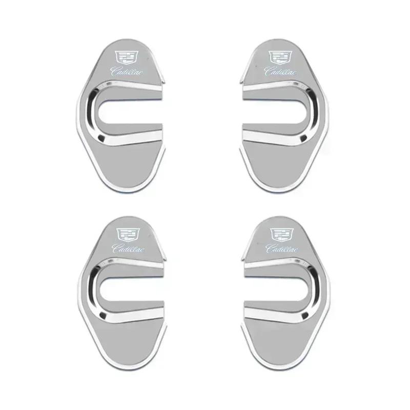 4Pcs Car Logo Door Lock Protector Stickers for Cadillac CTS CT4 CT5 CT6 XT4 XT5 XT6 Anti-Rust Cover Accessories svagd99