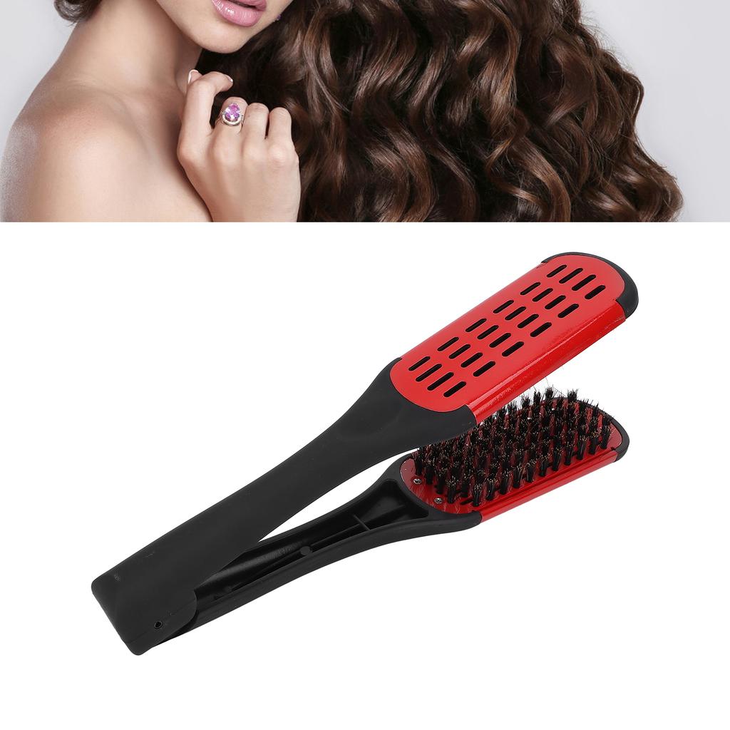 Hair Straightening Clamp Good Elasticity Hollow Design Double Sided Straight Hair Styling Comb for Home Barbershop