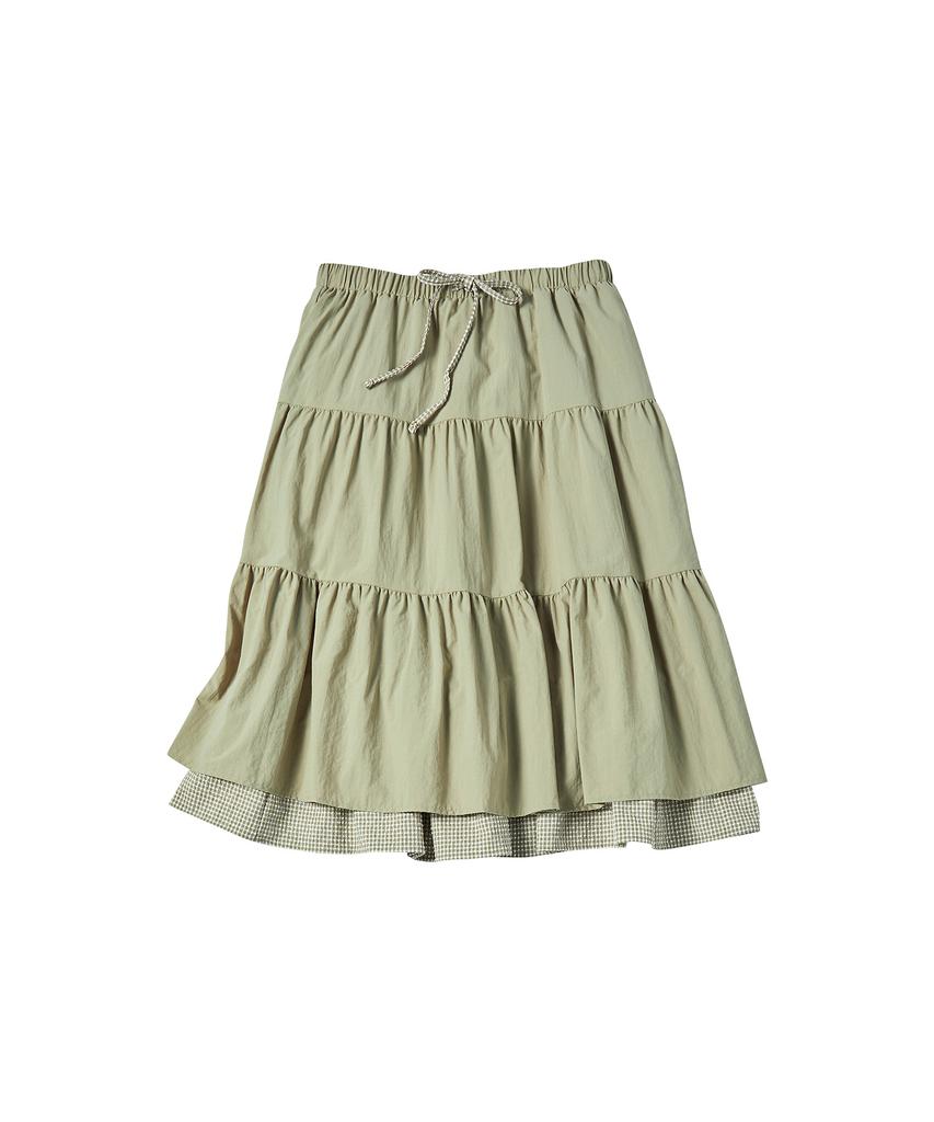 Comoni Nose W Garden Cancan Skirt [Khaki]