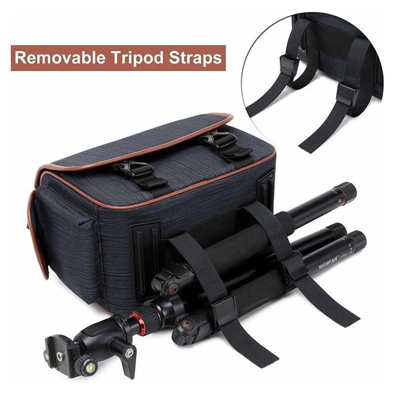 Multi-functional Anti-theft Camera Bag With Adjustable Strap, Shockproof Dslr Shoulder Crossbody Case For Travel Photography