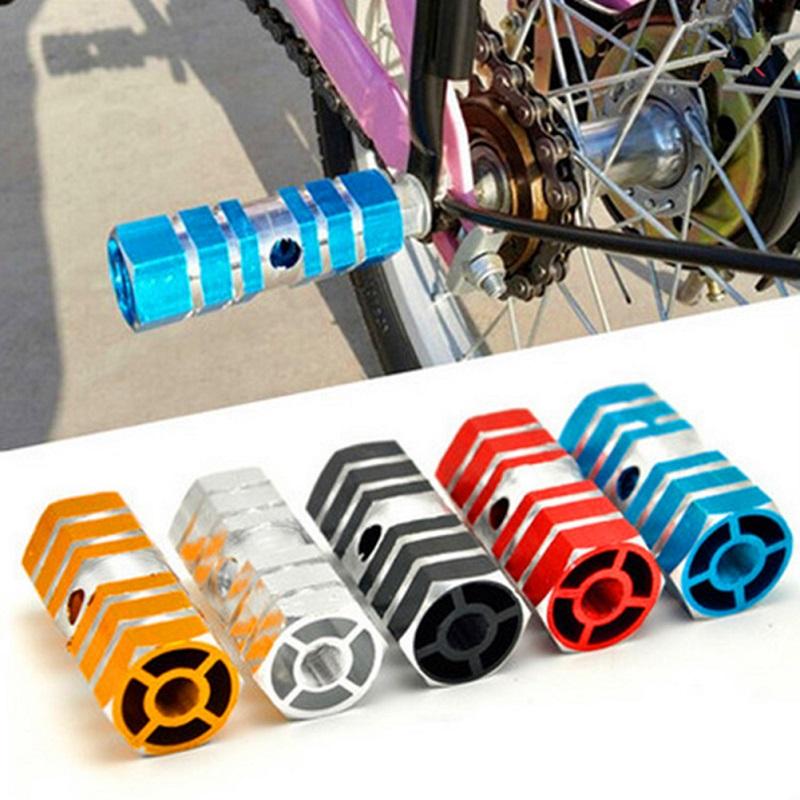 2 Pcs Bmx Mountain Mtb Bike Bicycle Alloy Axle Pedals Foot Stunt Pegs