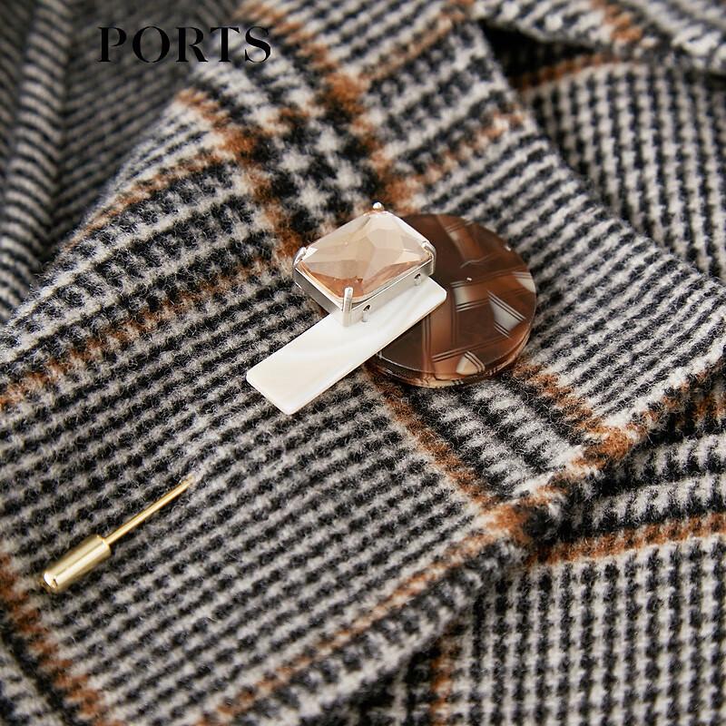 PORTS Women's Autumn/Winter Wool Cashmere Mid-Length Coat