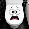 Fun Gift for New Home Funny Big Mouth Meme Toilet Stickers Self-Adhesive Toilets Cover Lid Vinyl Cartoon Face Decor Decals Seat Stickers Bathroom