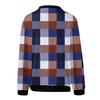 Men's Casual Fashion Printed Lapel Long-sleeved Knitted Bottoming Shirt Top