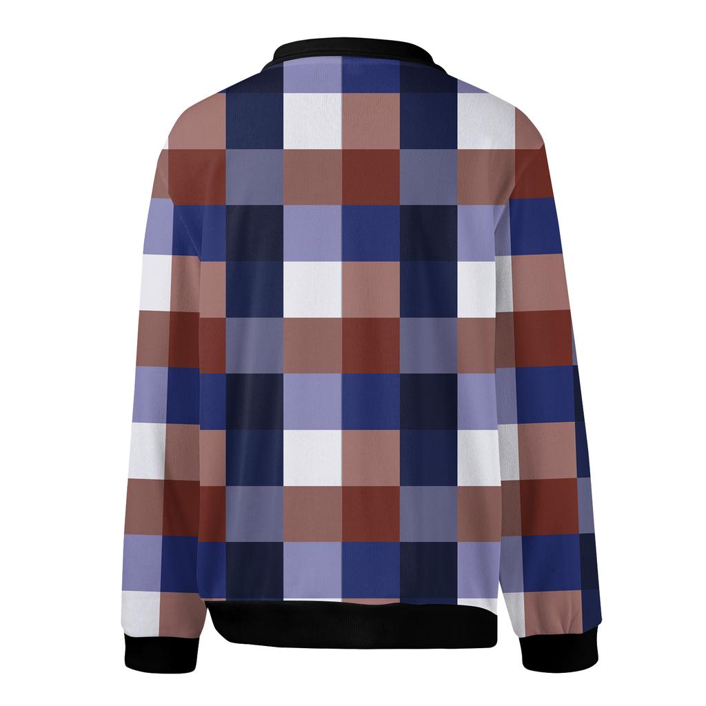 Men's Casual Fashion Printed Lapel Long-sleeved Knitted Bottoming Shirt Top