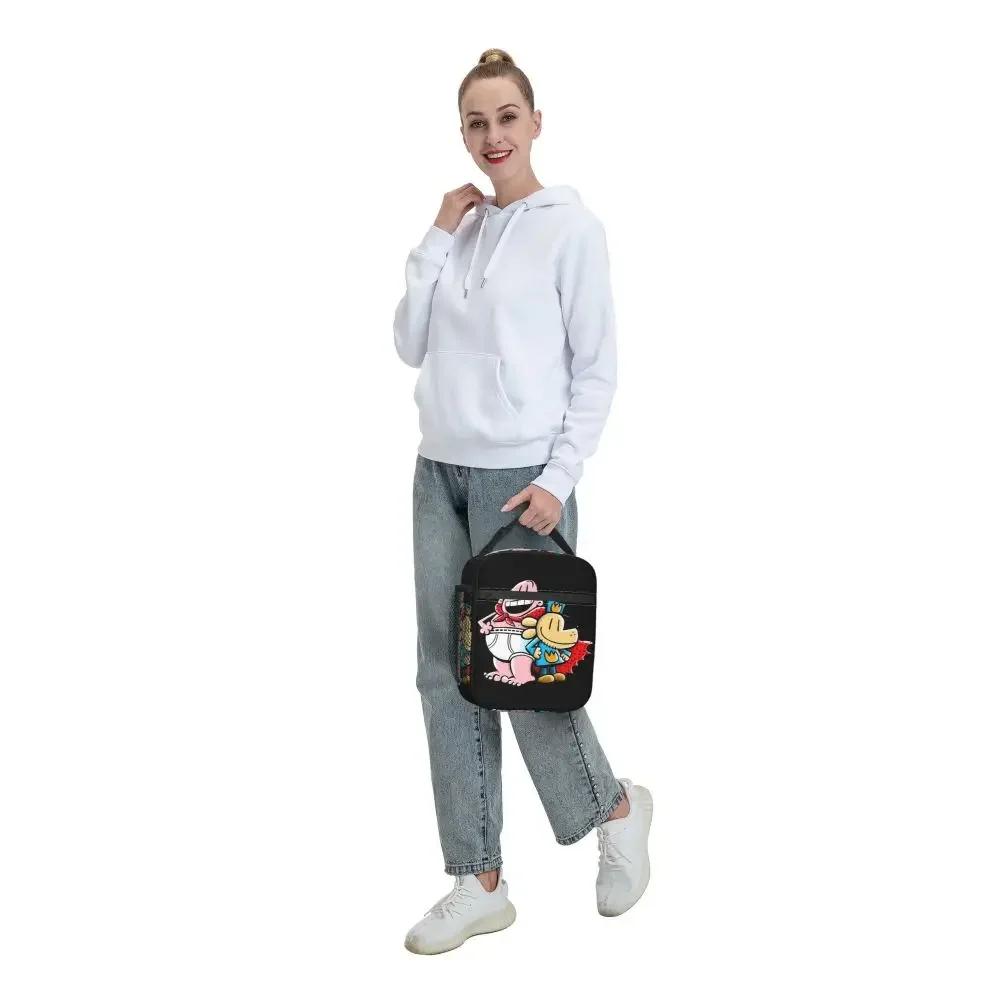 Dog Man and Friend Baby Insulated Lunch Bag Cartoon Cartoon Food Bag Portable Thermal Cooler
