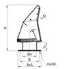 200Mm Steel Chimney Cowl Rotating Flue Cap Square Base Ococ