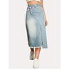 QICED Women's Fashion Casual Solid Color Print Skirt