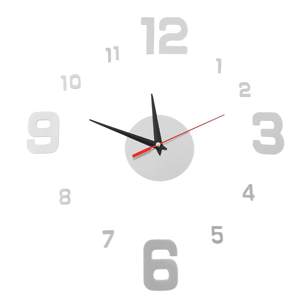 3D Digital Wall Clock Frameless Wall Clocks Wall Stickers For Home Living Room Decor Quartz Needle Self Adhesive Hanging Watch