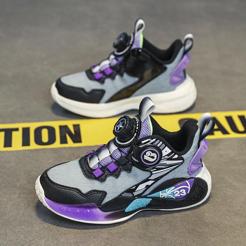 

Мальчиковые баскетбольные кроссовки осень и зима новые бархатные хлопковые туфли детские для среднего и старшего возраста спортивная обувь для учеников начальной школы нескользящие для бега 41