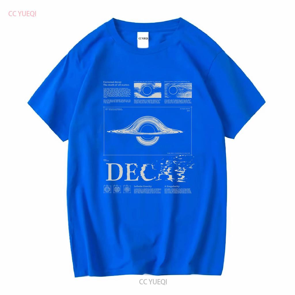 Black Hole Decay T Shirt Cosmic Universe Space Science Vintage Astronomy Geeks Lover long or short sleeves vintage Washed