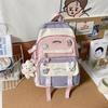 Schoolbag Girl Contrasting Schoolbag Ins Korean Version of Primary School Junior High School Student Schoolbag Mori Versatile Backpack Large Capacity 
