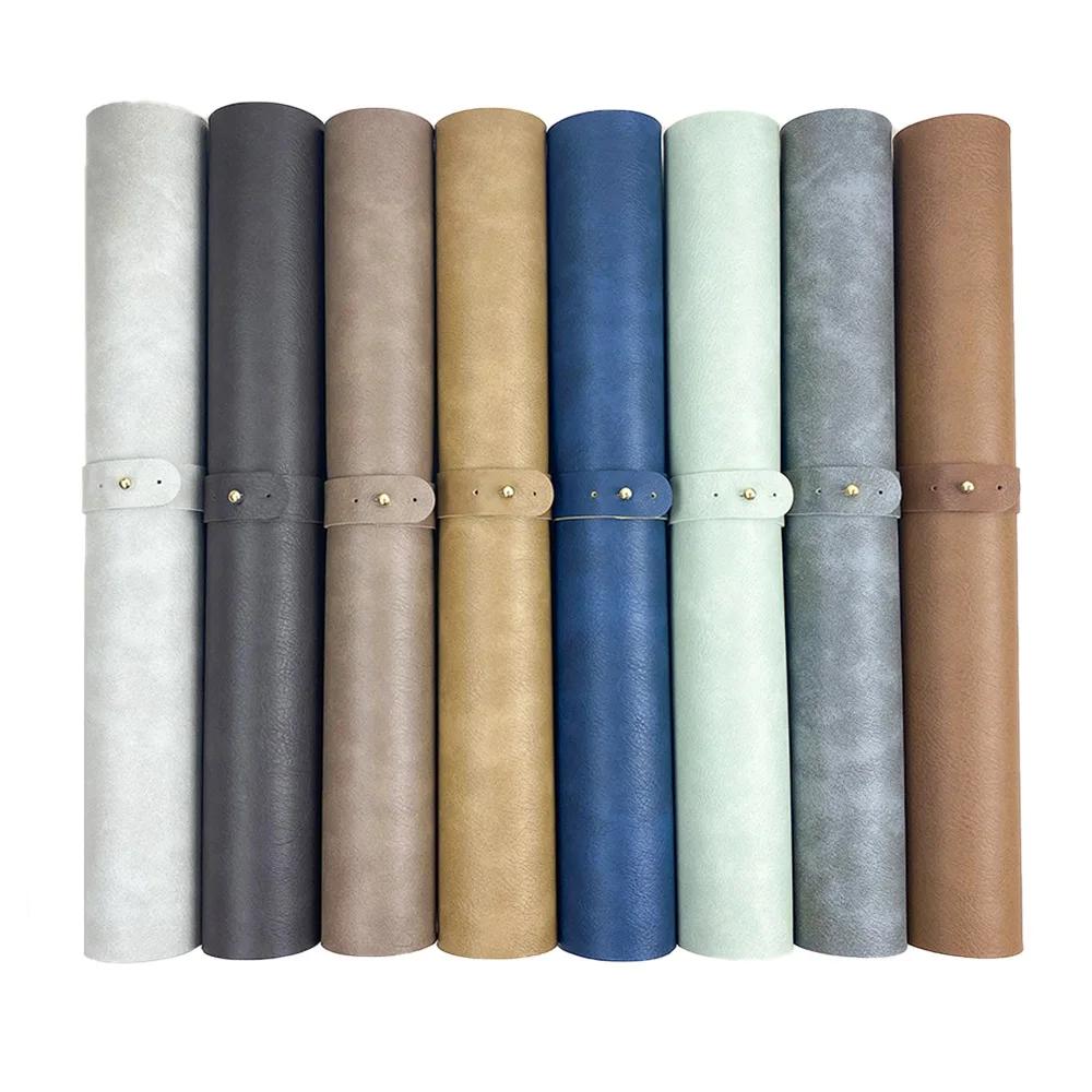 Large PU Leather Placemat Mouse Pad Double-Sided Desk Mat Faux Leather Texture for Office Study Writing Desk