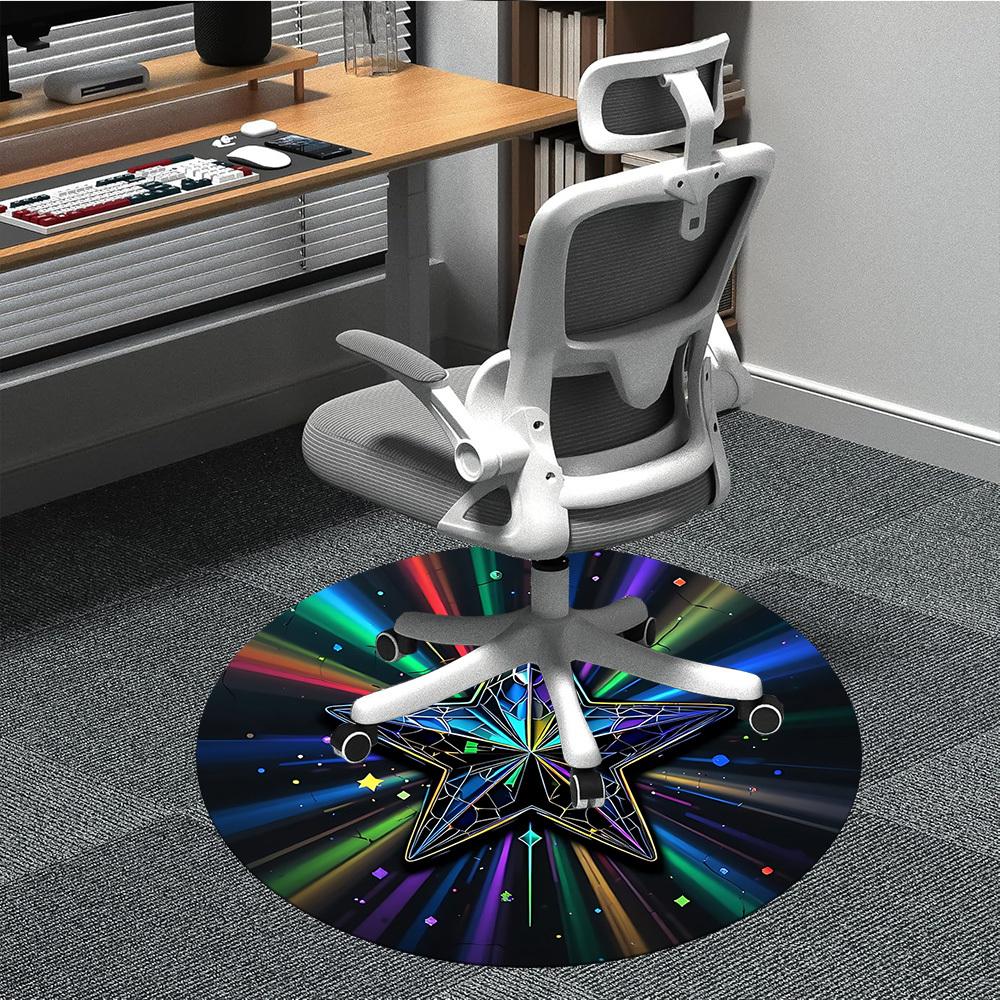

1pc Cosmic Star Chair Carpet for Office, Soft Flannel Throw Mat, Perfect for Office,Holiday Party Decoration Choice yy251113098 80cm by 80cm