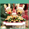 Künstlerische handbemalte Weihnachtsrentier-Figuren Einzigartiges Harz-Feiertagsdekorationen-Set