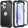 For iPhone 15 Pro PC+Silicone Phone Case 3-in-1 Protective Phone Cover