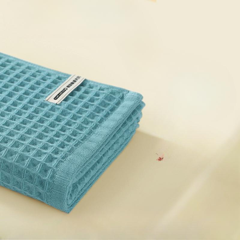 Antibacterial Pure Cotton Towel Bath Towel Waffle with Suspended Rope Gauze Three-piece Set of Cotton Bath Towel Absorb Water