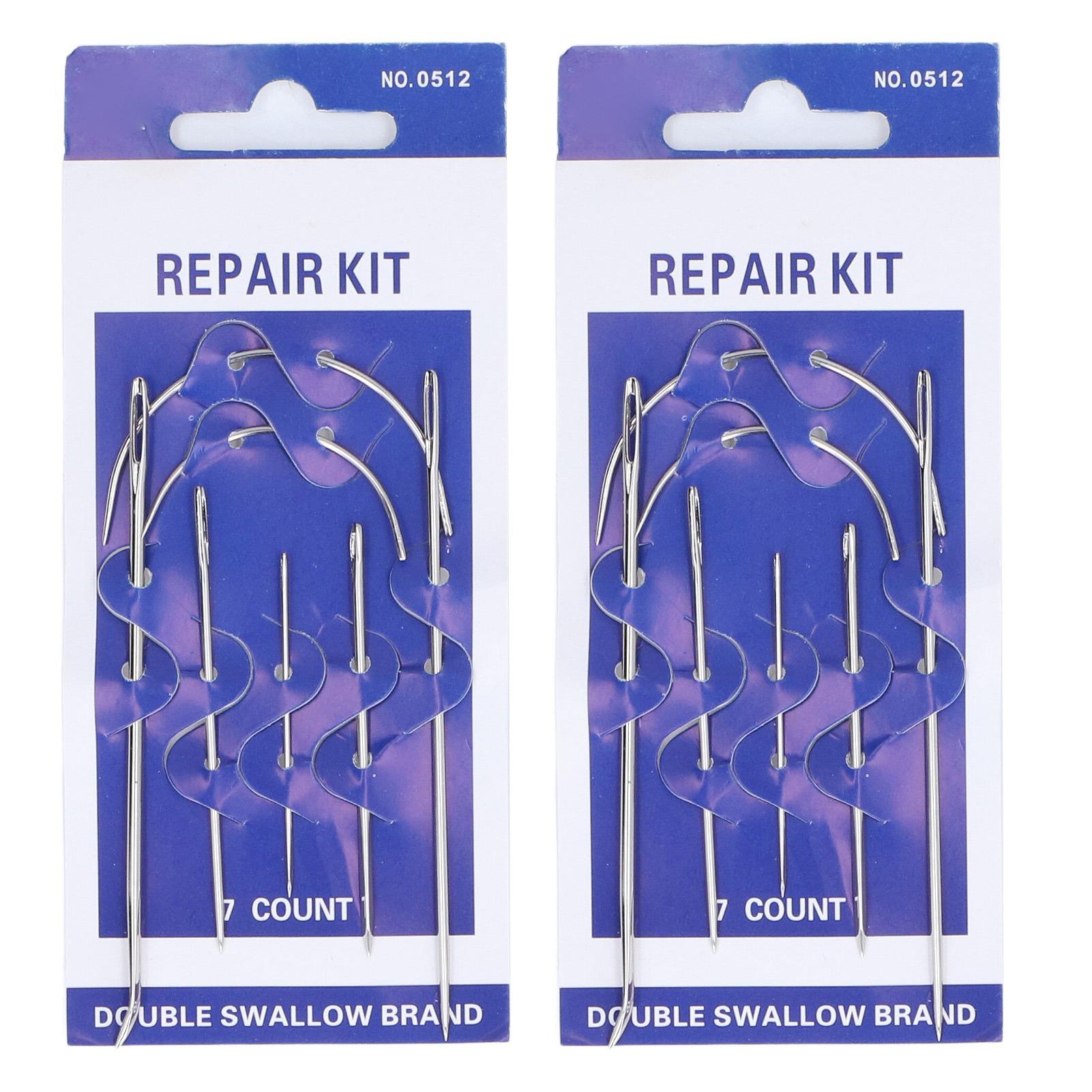 

2 Sets Leather Needle Heavy Duty Hand Sewing Stitching Tool Kit for Carpet Canvas