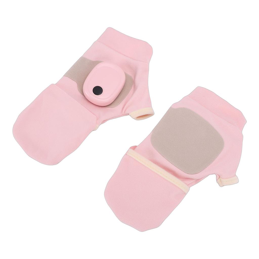 Electric Heated Gloves Rechargeable Quick Heating Portable Heated Gloves for Indoor Outdoor Winter Use Pink