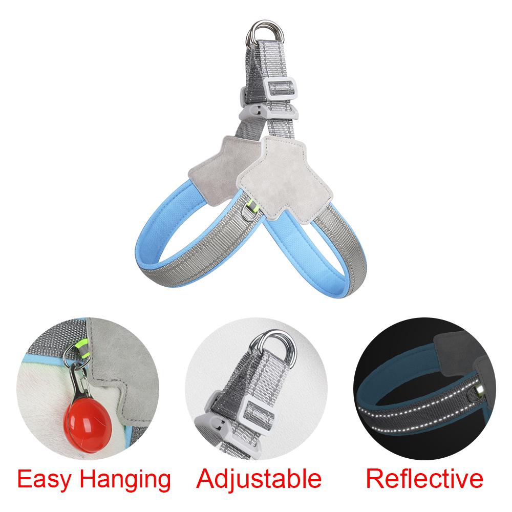 Adjustable Dog Harness For Small Medium Dogs Cats Reflective Dogs Vest Harnesses Puppy Chest Strap Pug Pet Chihuahua Supplies
