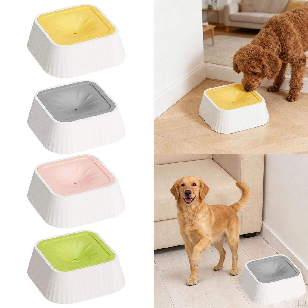 Bowl Pet Water Dispenser Anti Overflow Slow Drinking for Messy Drinkers Medium Large Dogs