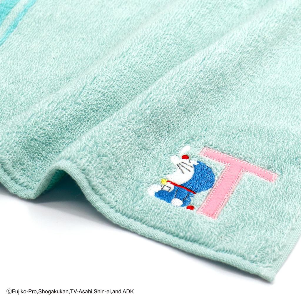 Towel Museum Doraemon Smart Towel BT Initial 25 x 25 cm Handkerchief, Blue, T, 21-2440075, Approx.