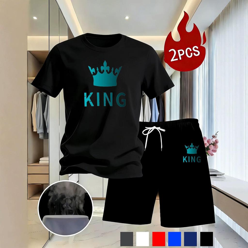 Herren Netz-Kurzarm und Shorts Lässiges Laufset - Unisex Edition