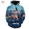 Game Free Fire Graphic Sweatshirts FPS Games 3D Print Hoodies For Men Clothes Harajuku Fashion Kid Tops Boy Pullovers Tracksuit